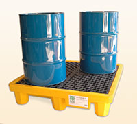 4-Drum Standard P4 Spill Pallet with No Drain