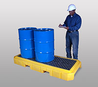 3-Drum Plus P3 Spill Pallet with No Drain